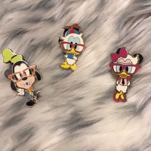 Nerdy Daisy, Donald, & Goofy Disney Pins